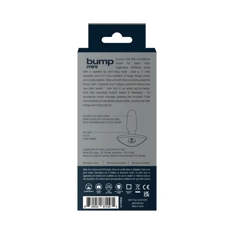 VeDO Bump Mini Rechargeable Anal Plug in Black