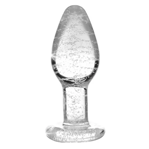 Booty Sparks Glow-in-the-Dark Glass Anal Plug Small