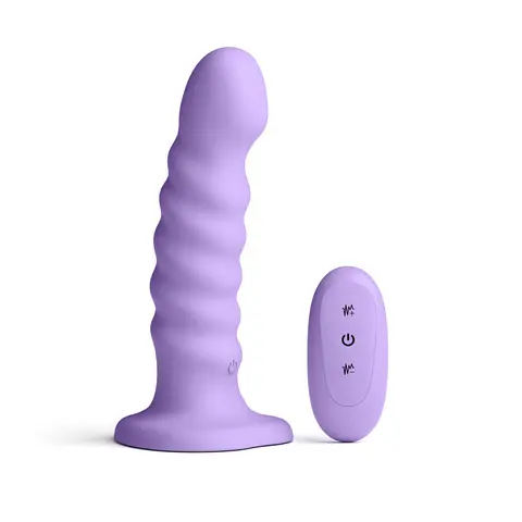 Colours Ribbed Vibrating 6in in Purple