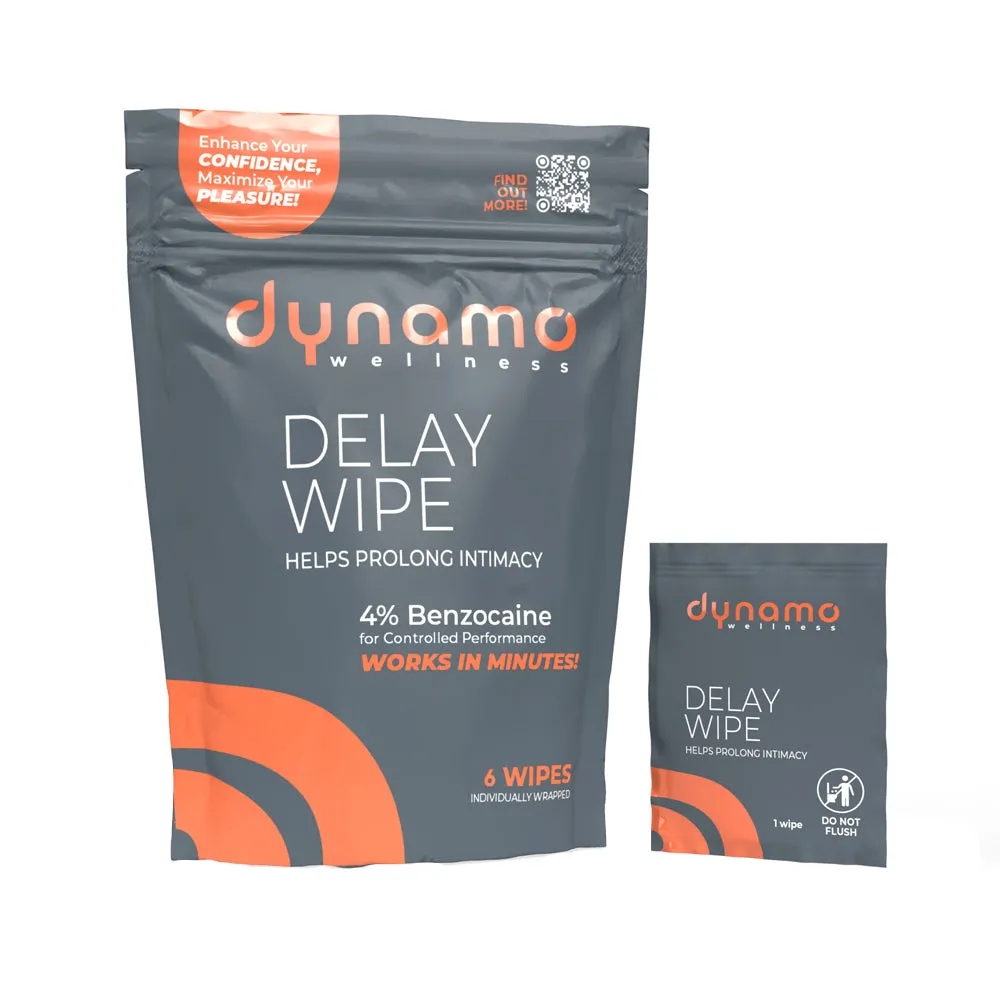 Dynamo Wellness Delay Wipe 4% 6-Pack