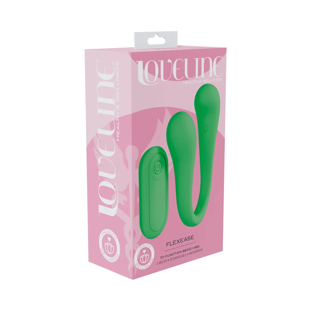 LoveLine FlexEase Bend Vibe Liquid Silicone in Green