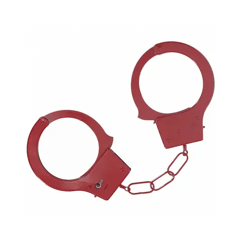 Ouch! Classic Metal Handcuffs in Red