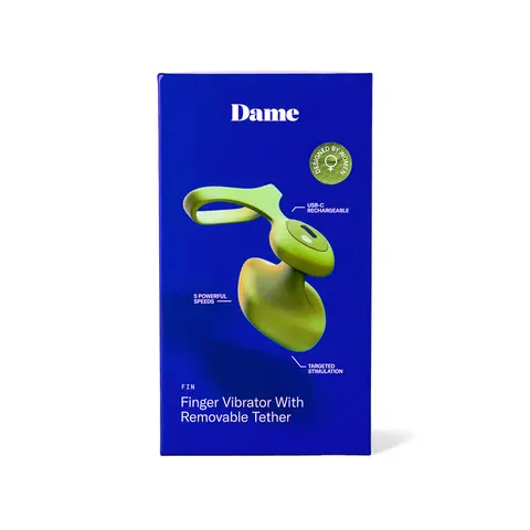 Dame Fin 2.0 Finger Vibrator Citrus