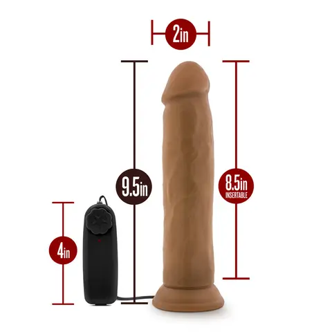 Dr. Skin Dr. Throb Realistic 9.5 in. Vibrating Dildo in Tan