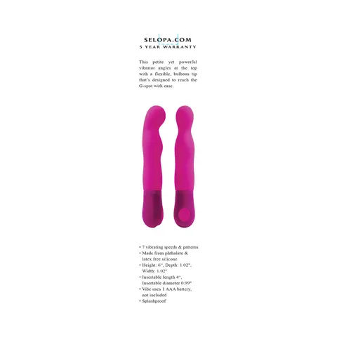Selopa G Wow Silicone G-Spot Vibrator Pink