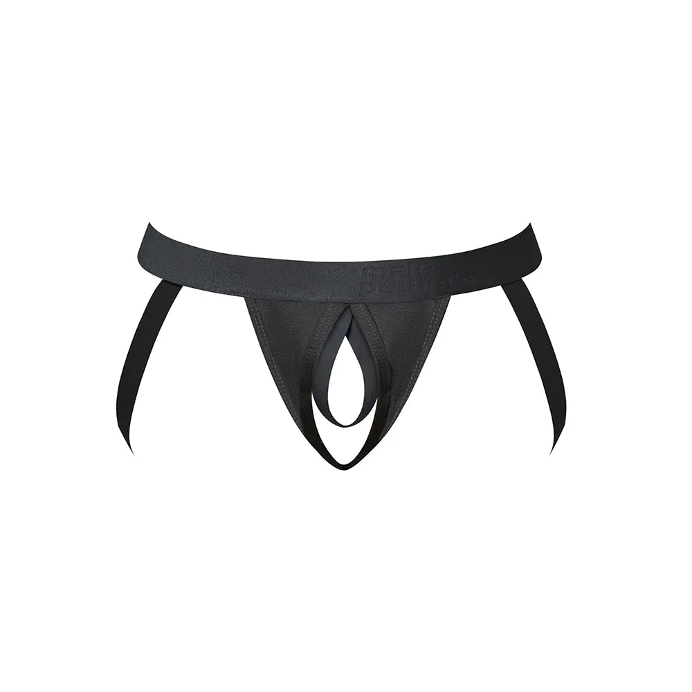 Male Power Open Ended Jock Open Black S/M