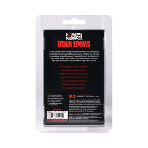 Polynesian Pleasures Hula Loops Silicone Tribal C-Ring 25mm Red/Black
