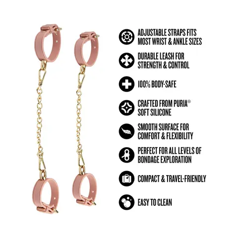 Temptasia Ardor Wrist & Ankle Restraints in Pink