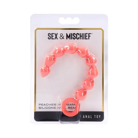 Sportsheets Sex & Mischief Peaches 'n CreaMe Silicone Anal Beads