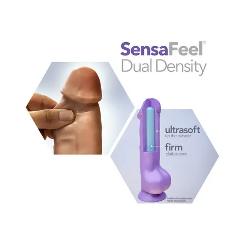 Au Naturel 8 in. Posable Dual Density Dildo in Tan