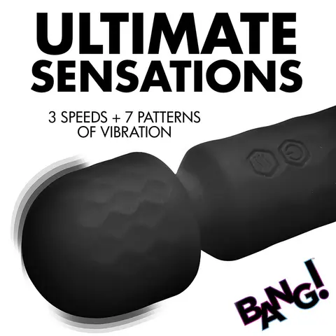 BANG! 10X Mini Silicone Wand in Black