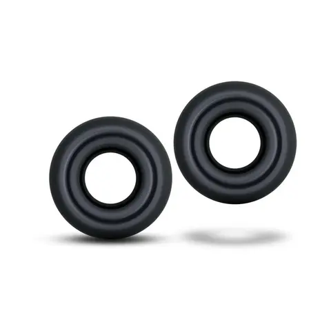 Stay Hard Donut Rings Oversized Cockring 2-Pack in Black