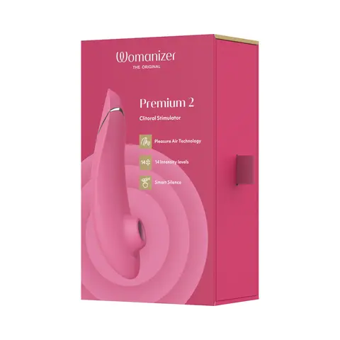 Womanizer Premium 2 Rechargeable Silicone Luxurious Pleasure Air Clitoral Stimulator