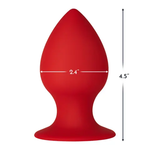 Forto F-98 Cone Silicone Anal Plug Large in Red