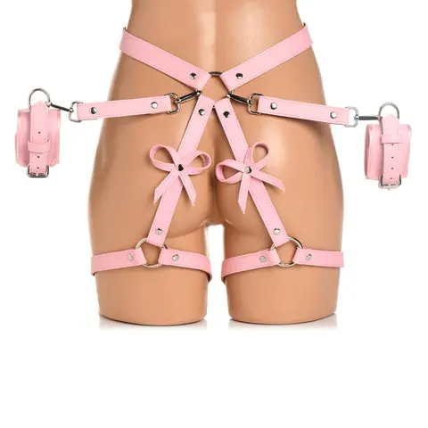 STRICT Bondage Harness with Bows Pink M/L