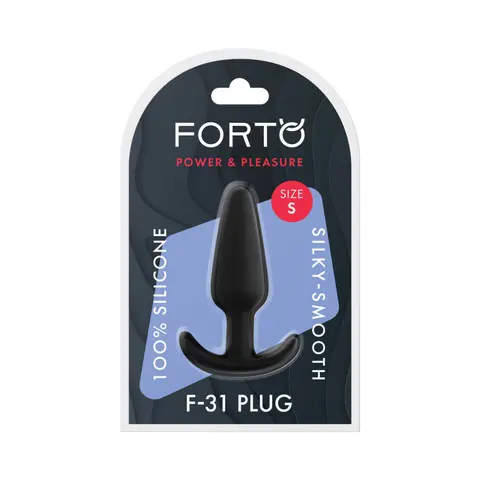 Forto F-31 Silicone Anal Plug Small in Black