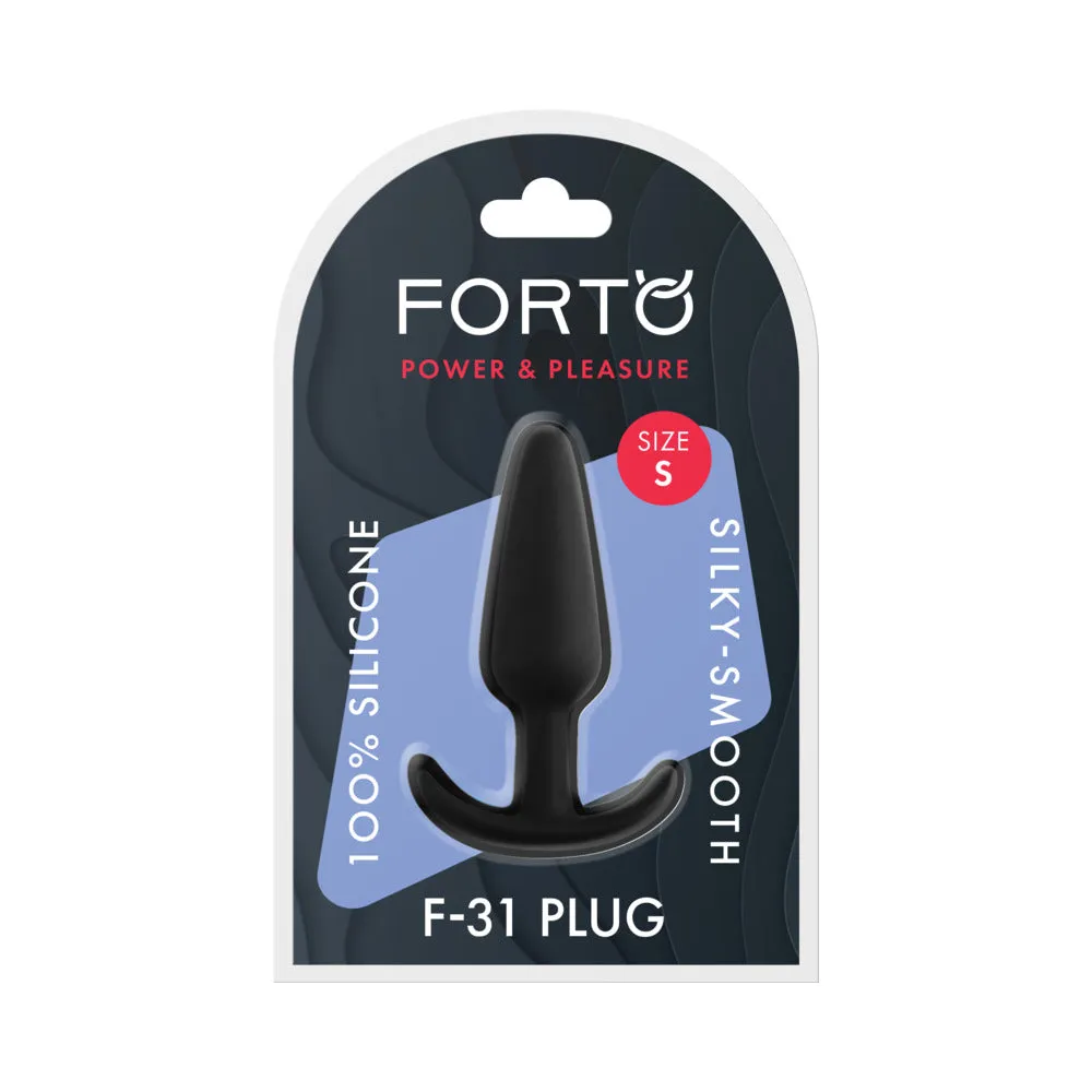 Forto F-31 Silicone Anal Plug Small in Black