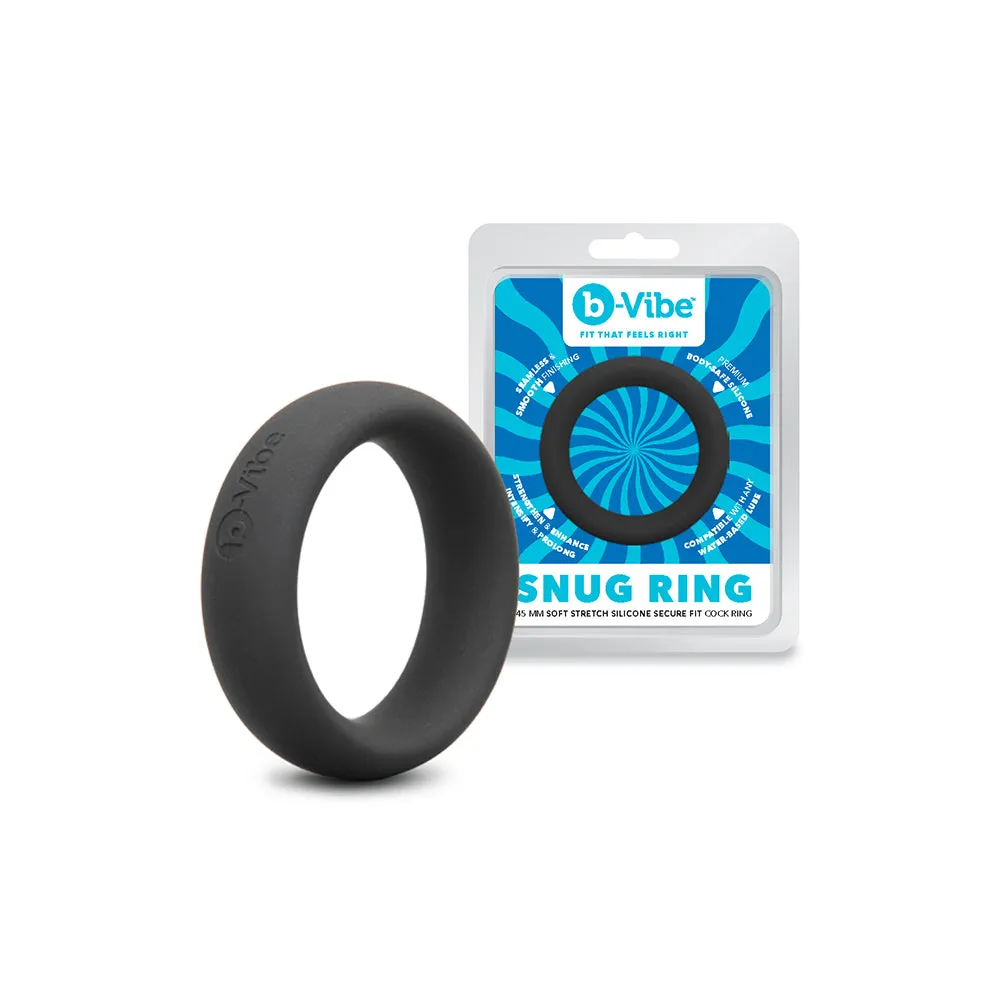 b-Vibe Snug Ring 45mm Snug Fit Silicone C-Ring in Black