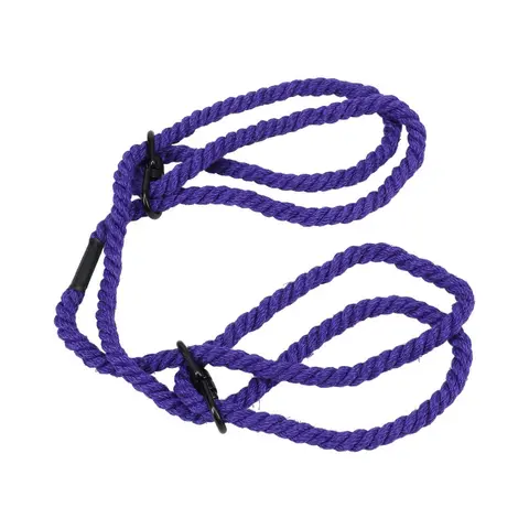 Merci Restrain 6mm Hemp Wrist or Ankle Cuffs in Violet