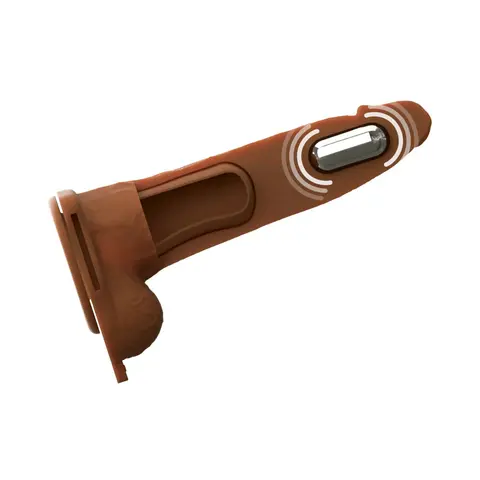 Fantasy X-Tensions Elite Vibrating Hollow Silicone Strap-On 7 in. in Brown