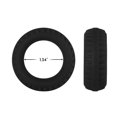 Forto F-12 Liquid Silicone Cockring 35mm in Black