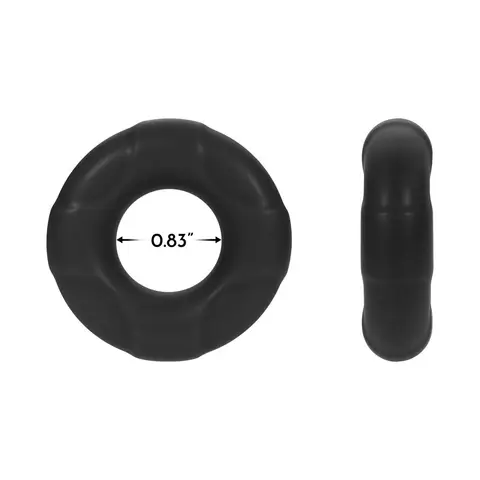 Forto F-33 Liquid Silicone Cockring Medium in Black