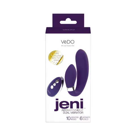 VeDO Jeni C-Shaped Dual Motor Vibe with Remote in Purple