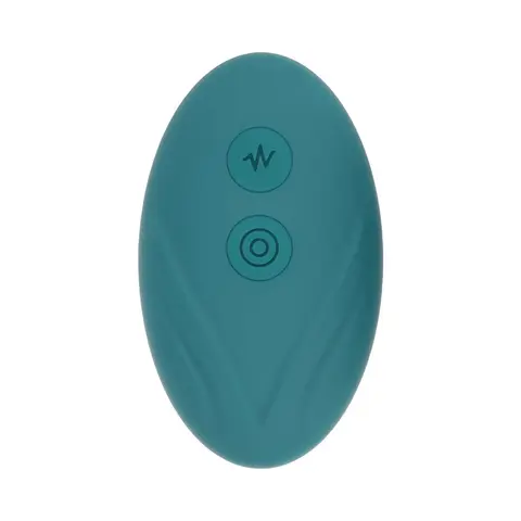 Evolved Oval Office Rechargeable Vibrating Egg with Remote Silicone Teal