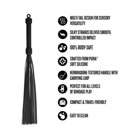 Temptasia Ardor Flogger in Black