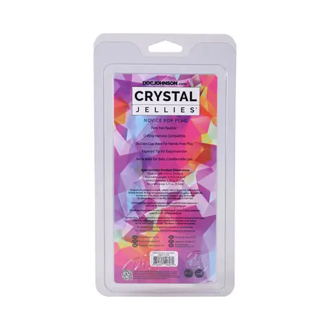 Crystal Jellies Novice Pop Plug 4 in. in Pink