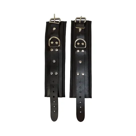 Prowler RED Leather Lockable Ankle Restraints L/XL