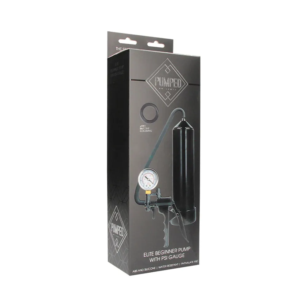 Pumped Elite Beginner Pump With PSI Gauge in Black