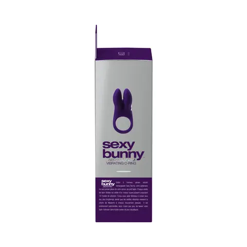 VeDO Sexy Bunny Rechargeable Vibrating C-Ring Deep Purple