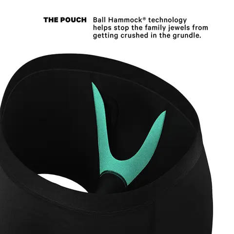 Shinesty The 009 Black Tuxedo Ball Hammock Pouch Underwear with Fly M