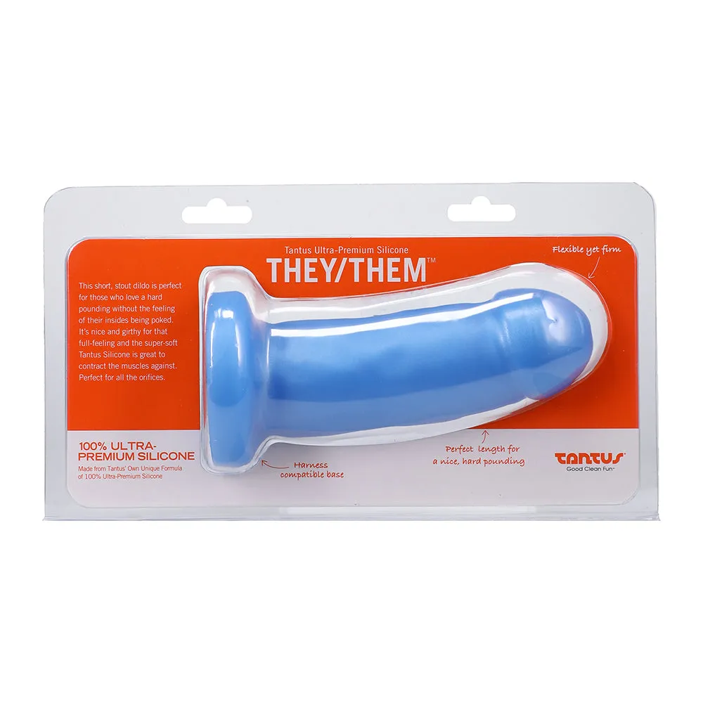 Tantus They/Them Super Soft Dildo Azure