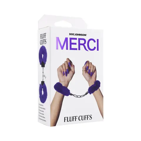 Merci Fluff Cuffs in Violet