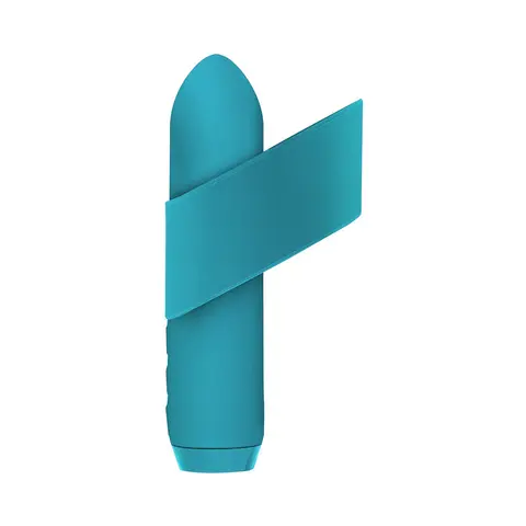 Je Joue Classic Bullet Vibrator Rechargeable Silicone with Finger Sleeve Teal