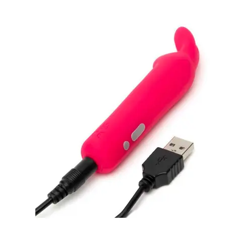Happy Rabbit Rechargeable Silicone Bullet Vibrator With Ears in Pink