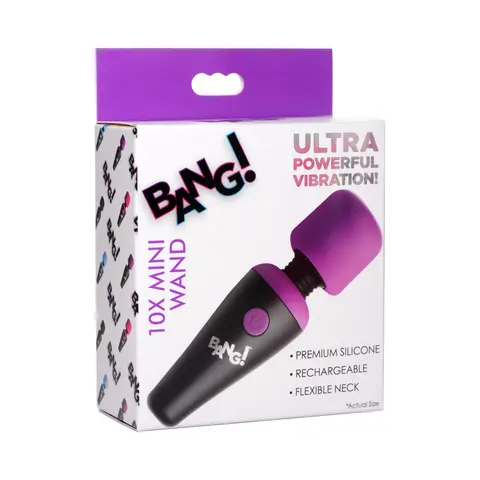 BANG! 10X Vibrating Mini Silicone Wand in Purple