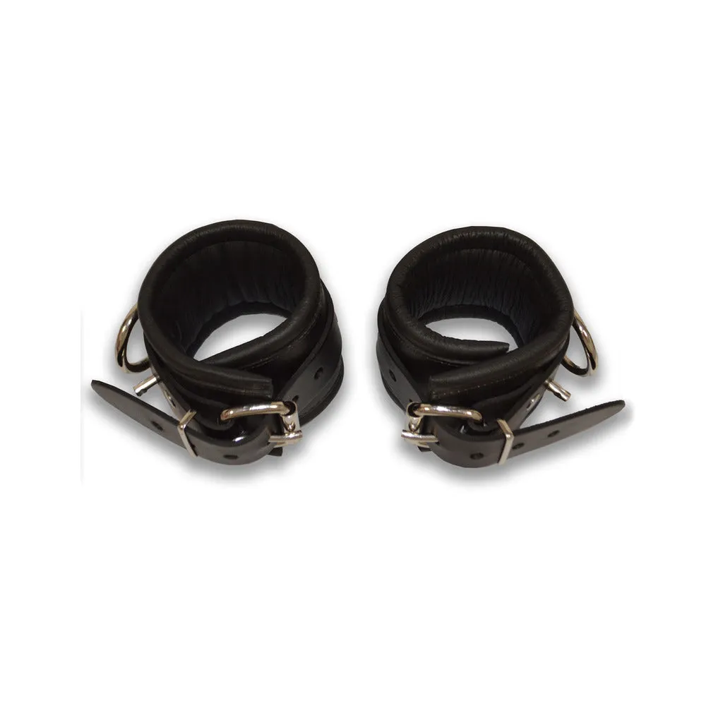 Prowler RED Leather Lockable Ankle Restraints S/M