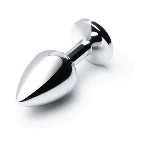 b-Vibe Essentials 3.25 in. Stainless Steel Jewel Butt Plug Red