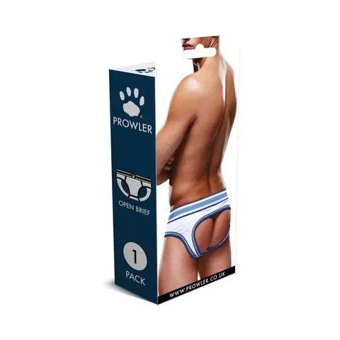 Prowler Open Brief White/Blue L