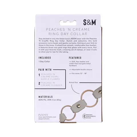 Sportsheets Sex & Mischief Peaches 'n CreaMe Ring Day Collar