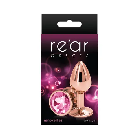 Rear Assets Rose Gold Anal Plug Small in Pink