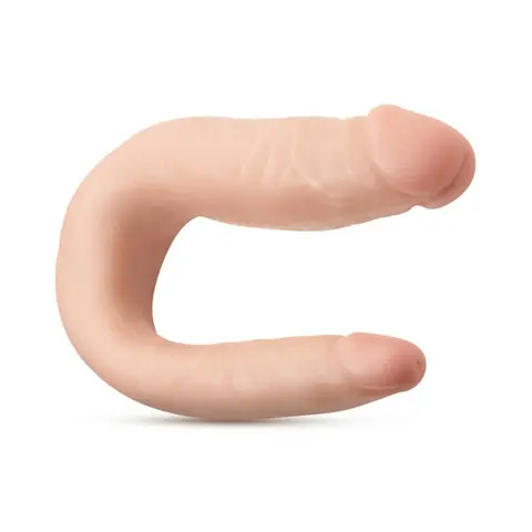 Dr. Skin Mini Double Dong Realistic 12 in. Dual-Ended Dildo in Beige