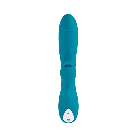Evolved Fierce Flicker Rechargeable Dual Stim Vibe Silicone Teal
