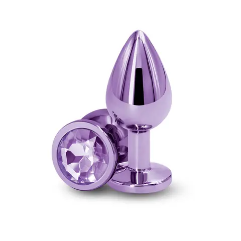 Rear Assets Metal Anal Plug Medium in Purple