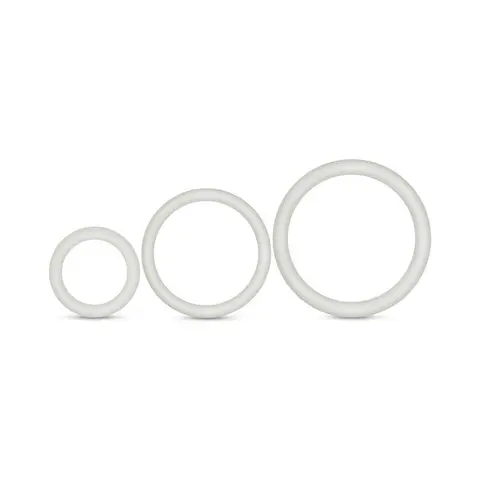 Performance VS4 Pure Premium Silicone Cockrings 3-Pack Set in White