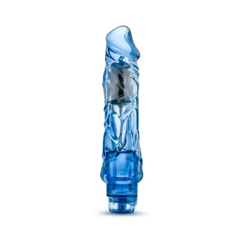 Naturally Yours Wild Ride Realistic 9 in. Vibrating Dildo in Blue