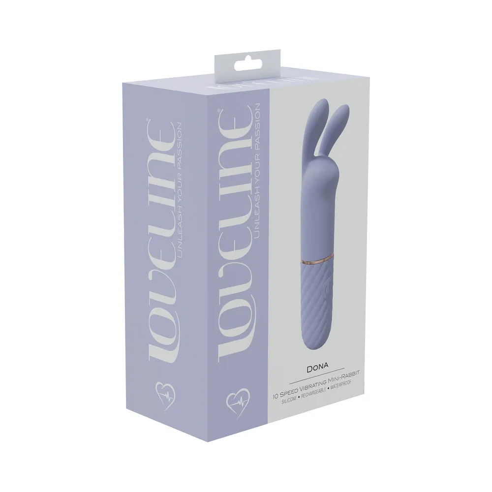 LoveLine Dona 10 Speed Vibrating Mini-Rabbit Silicone Rechargeable Waterproof in Lavender